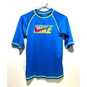 Nike Dri fit kids sport t shirt dri quick summer blue boys L